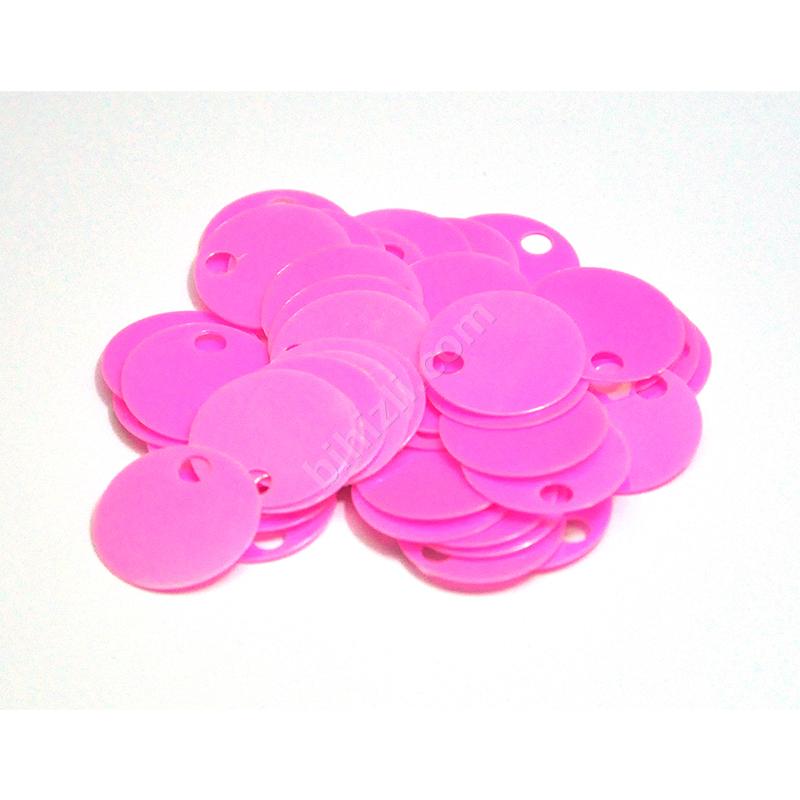 Çanta Pulu - Patik Pulu ( 10 Gram ) 20 Mm Janjanlı Pembe Renk